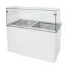 Excellence Commercial Products Ice Cream 8 Flavor Curved Guard Dipping Freezer Cabinet - EDC-8HC 