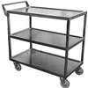 GSW USA 29in x 16in Utility Bus Cart Heavy Duty Stainless 5in Casters - C-4111 