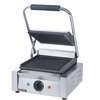 Adcraft Single 8in x 8in Electric Ribbed Sandwich / Panini Grill - SG-811 