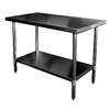 GSW USA 24x72 Work Table Stainless Top with Undershelf - WT-E2472 