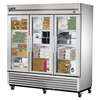 True 72cuft Commercial Freezer 3 Glass Doors stainless steel Merchandiser - T-72FG-HC~FGD01 