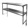 GSW USA 60inx16in Stainless Knockdown Double Overshelf for Worktable - DS-1660 