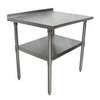 BK Resources 24x24 Work Prep Table Stainless Top with 1.5in Backsplash - VTTR-2424 