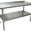 BK Resources 60x24 Work Prep Table Stainless Top with 1.5in Backsplash NSF - VTTR-6024 