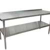 BK Resources 72x30 Work Prep Table Stainless Top with 1.5in Backsplash NSF - VTTR-7230 