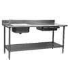 Eagle Group Spec-Master 72in Stainless Prep Table with Sink & Drawer - PT 3072 