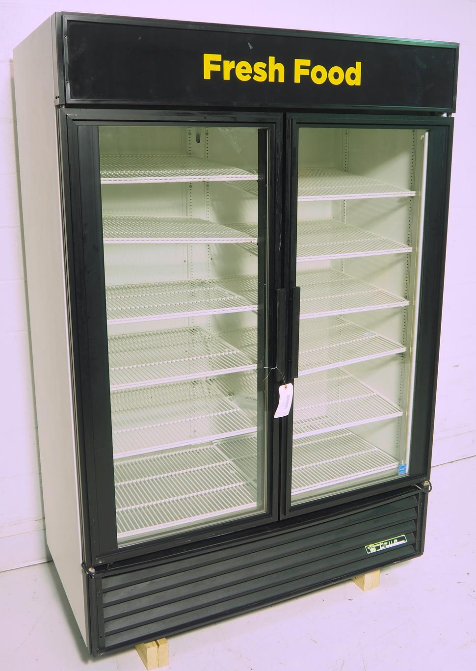 Used True GDM49 2 Glass Door Beverage Merchandiser Cooler 49 Cu Ft SKU208818 SOLD