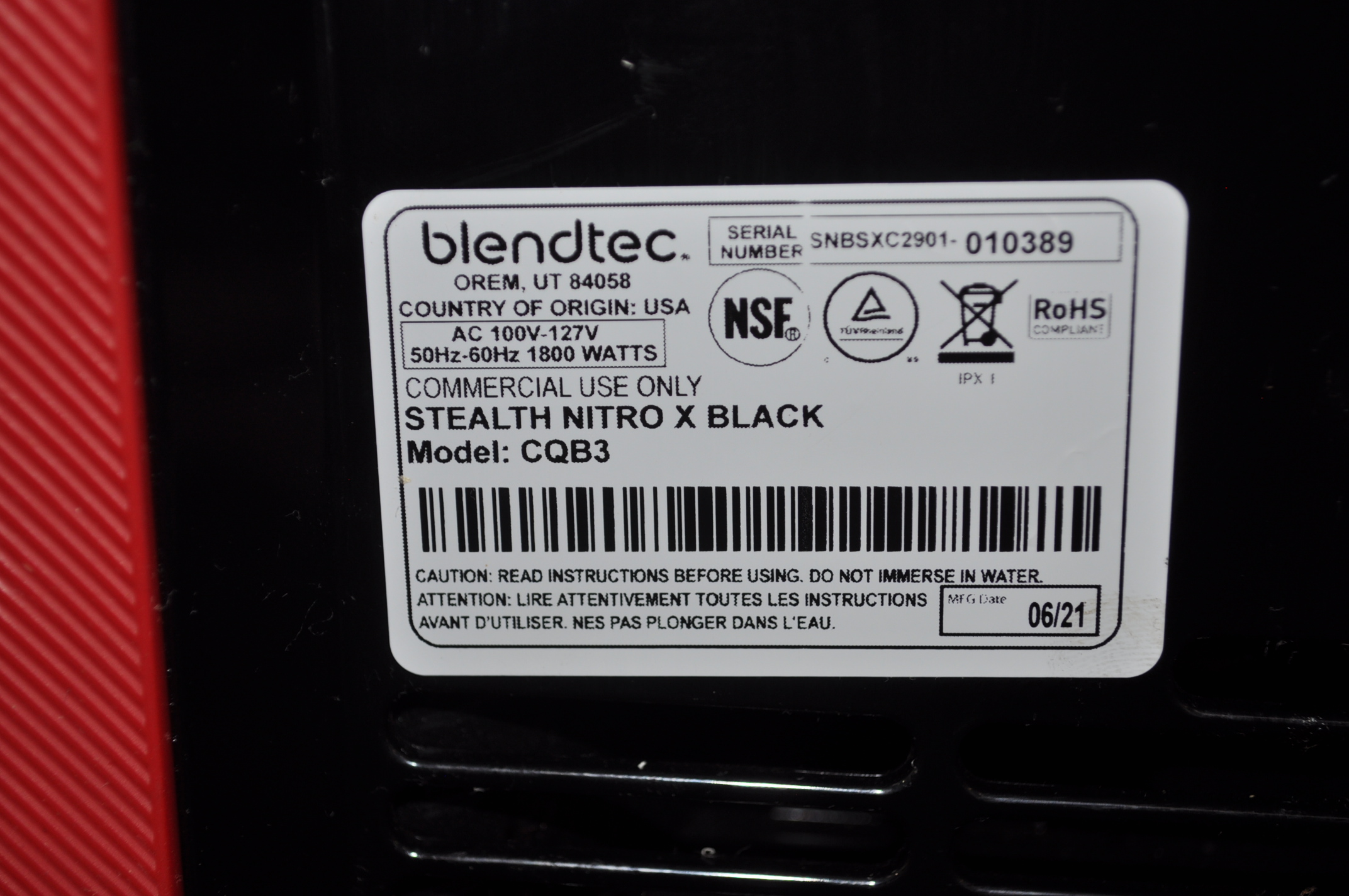 Blendtec CQB3 - Item 238961