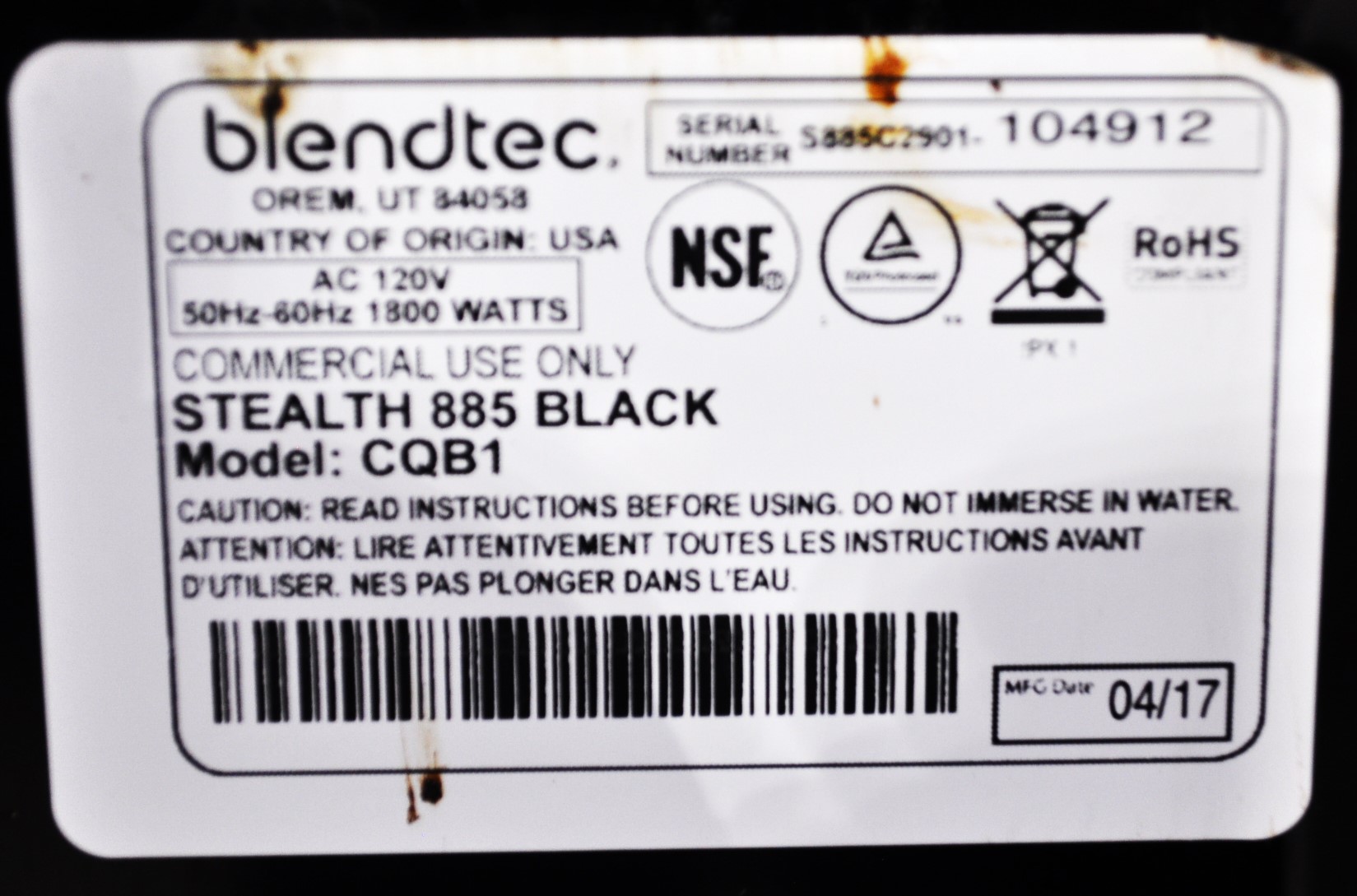 Blendtec CQB1 - Item 238964