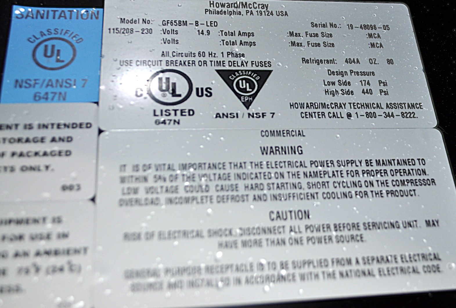 Howard McCray GF65BM-B-LED - Item 248763