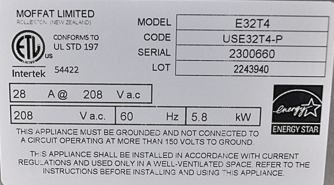 Moffat E32T4 - Item 254672
