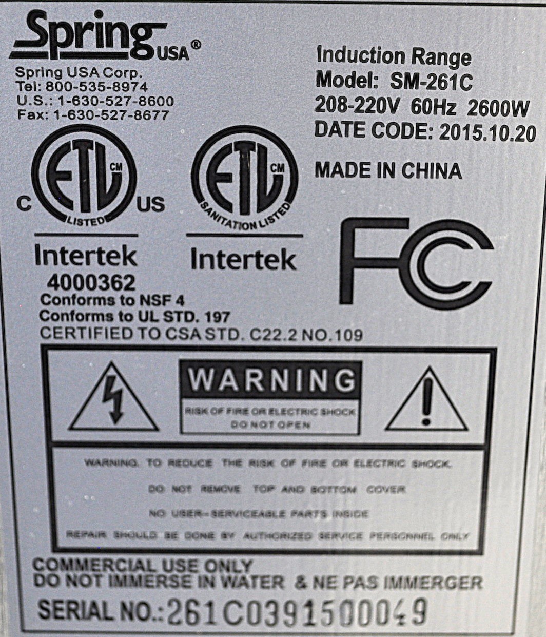 Spring USA SM-261C - Item 254678