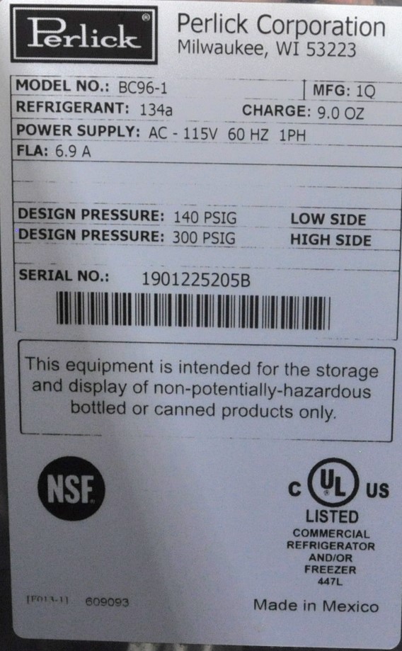 Perlick BC96-1 - Item 257784