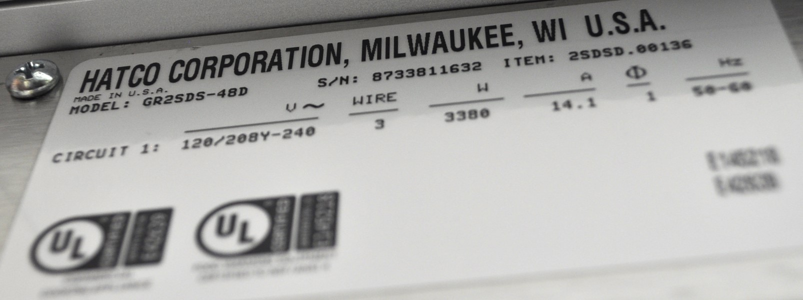 Hatco GR2SDS-48D - Item 259517