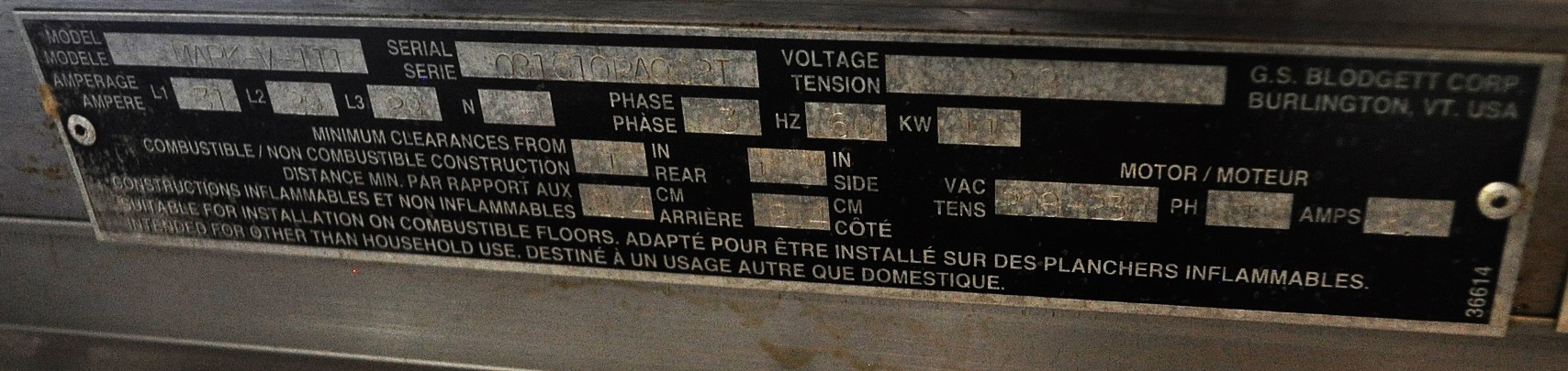 Blodgett MARK-V-111 - Item 259569