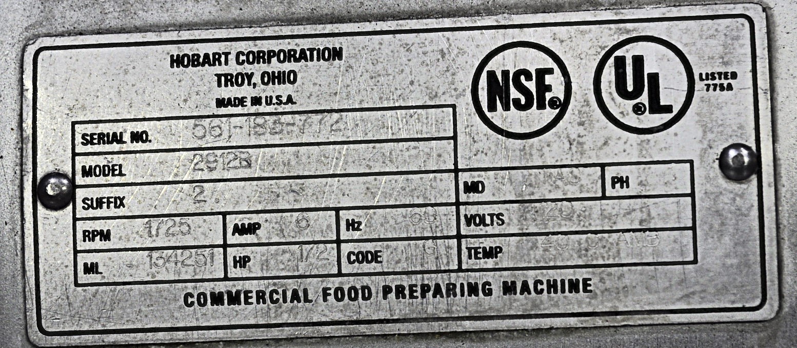 Hobart 2912B - Item 259573