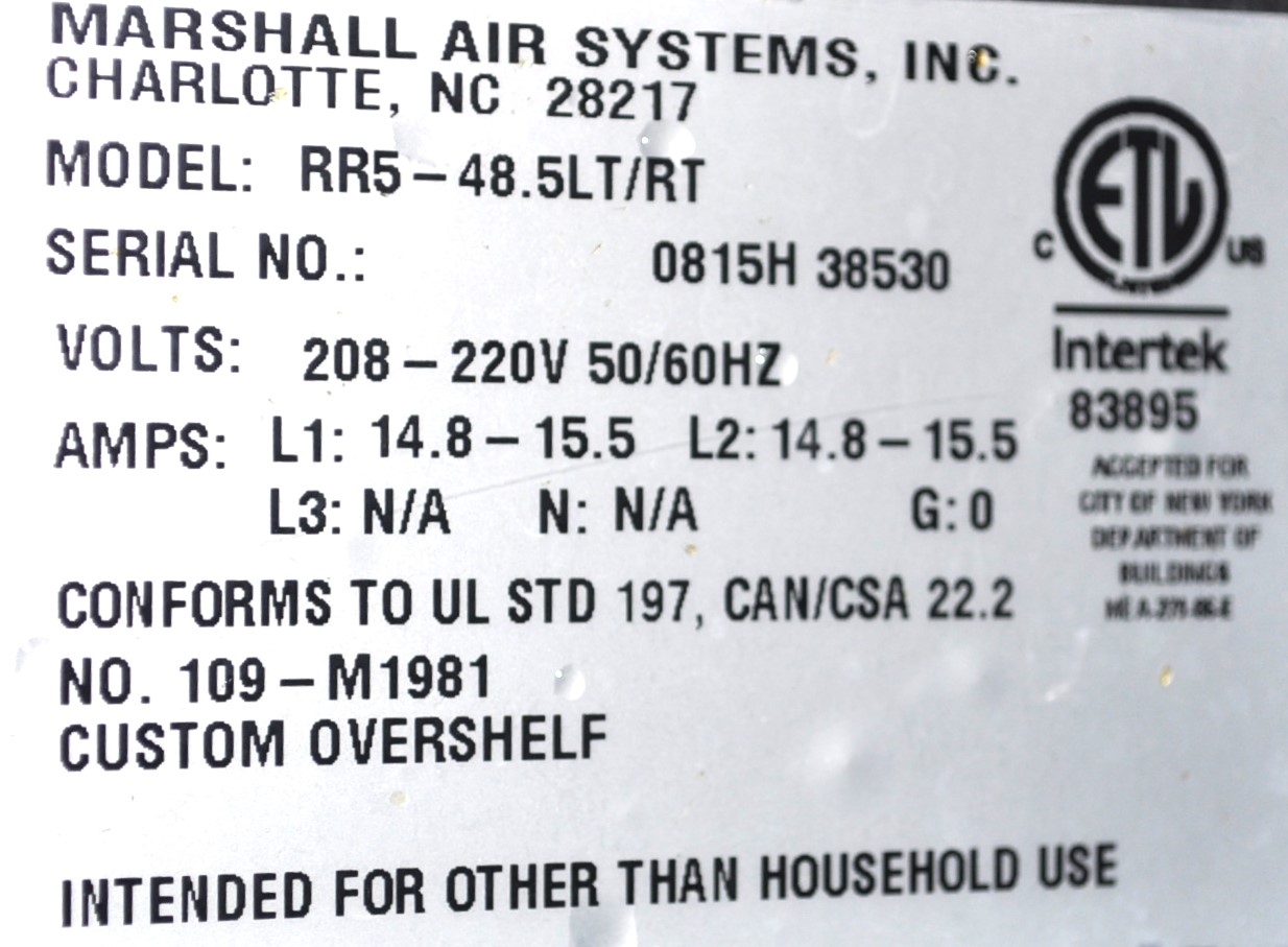 Marshall RR5-48.5LT/RT - Item 259578