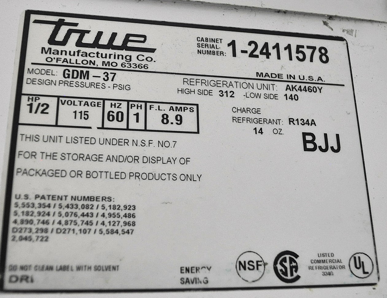 True GDM-37 - Item 259665