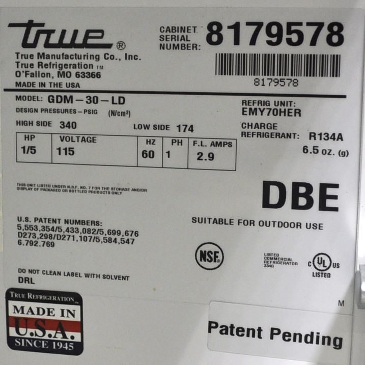 True GDM-30-LD - Item 260763