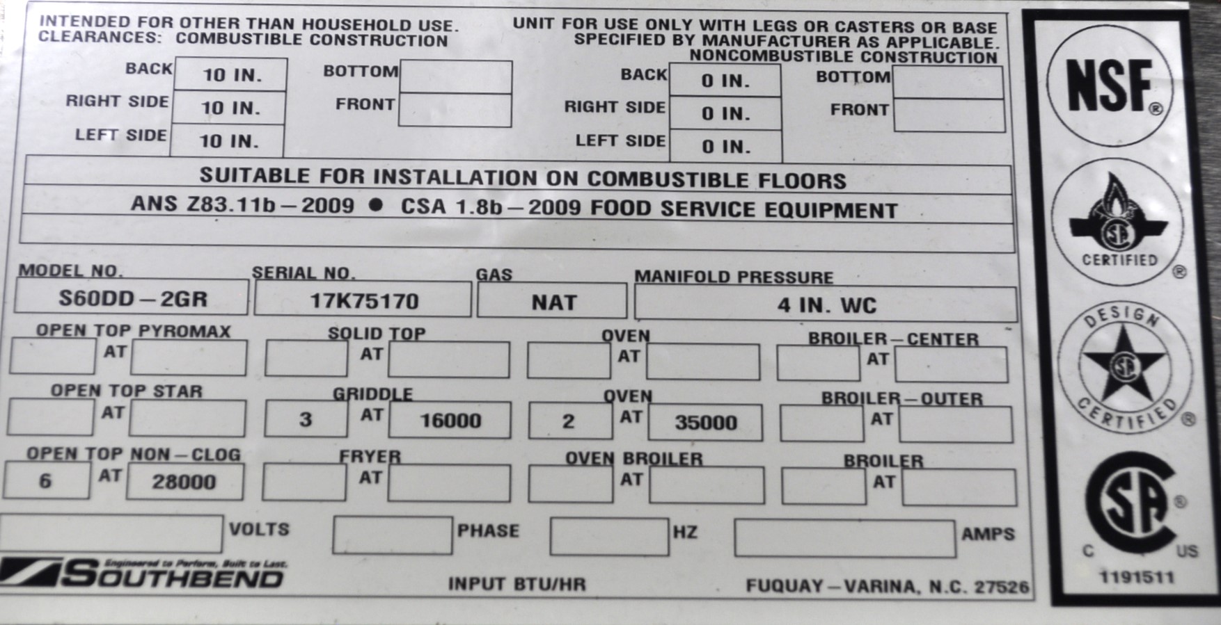 Southbend S60DD-2GR - Item 260934