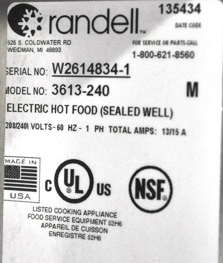 Randell 3613-240 - Item 261301