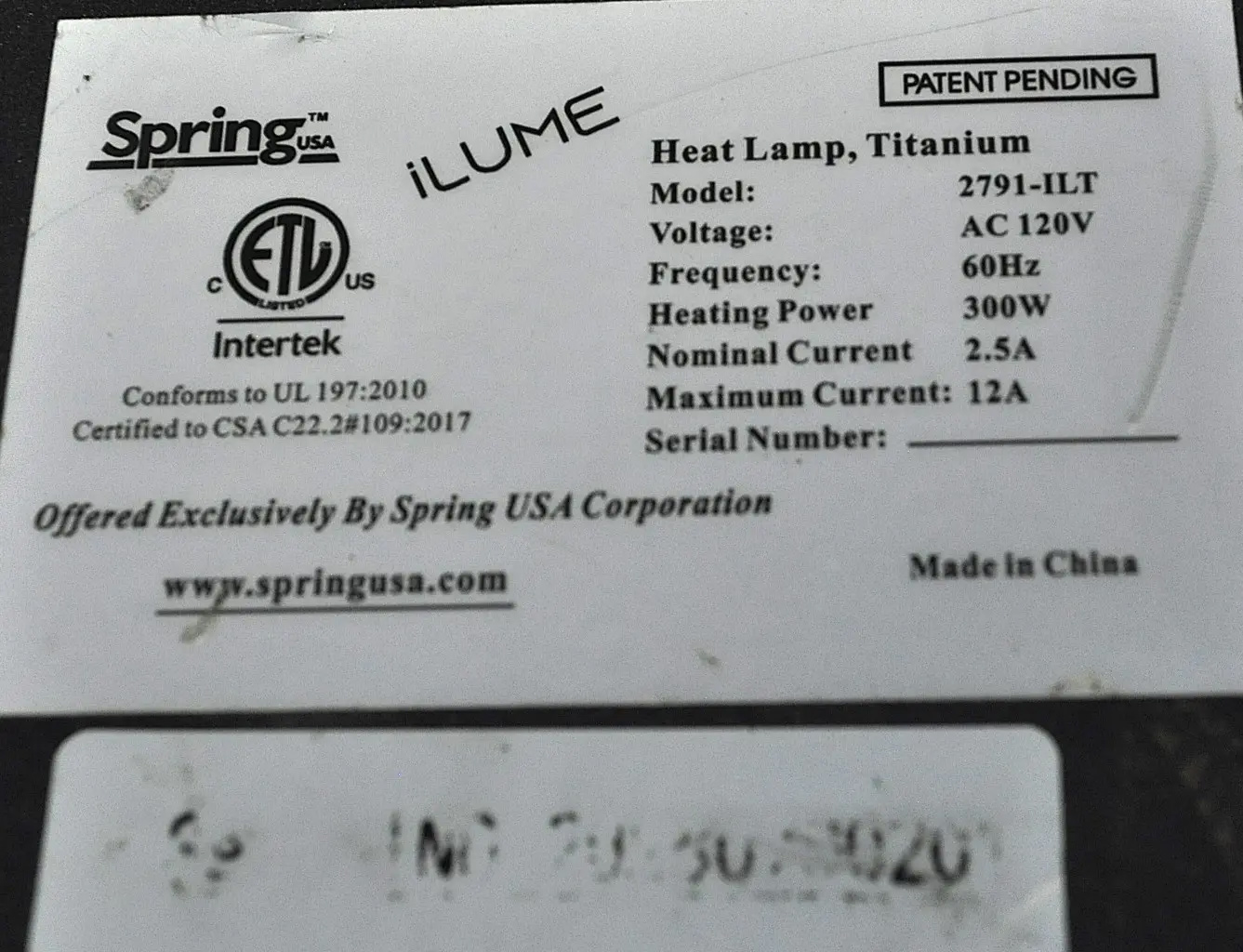 Spring USA 2791-ILT - Item 261475