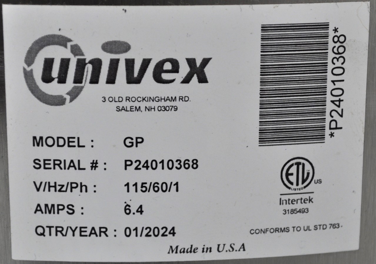 Univex G-PEELER - Item 262893