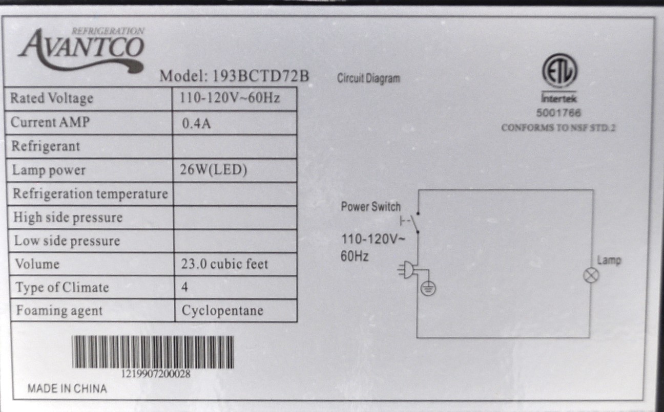 Avantco 193BCTD72B - Item 263432