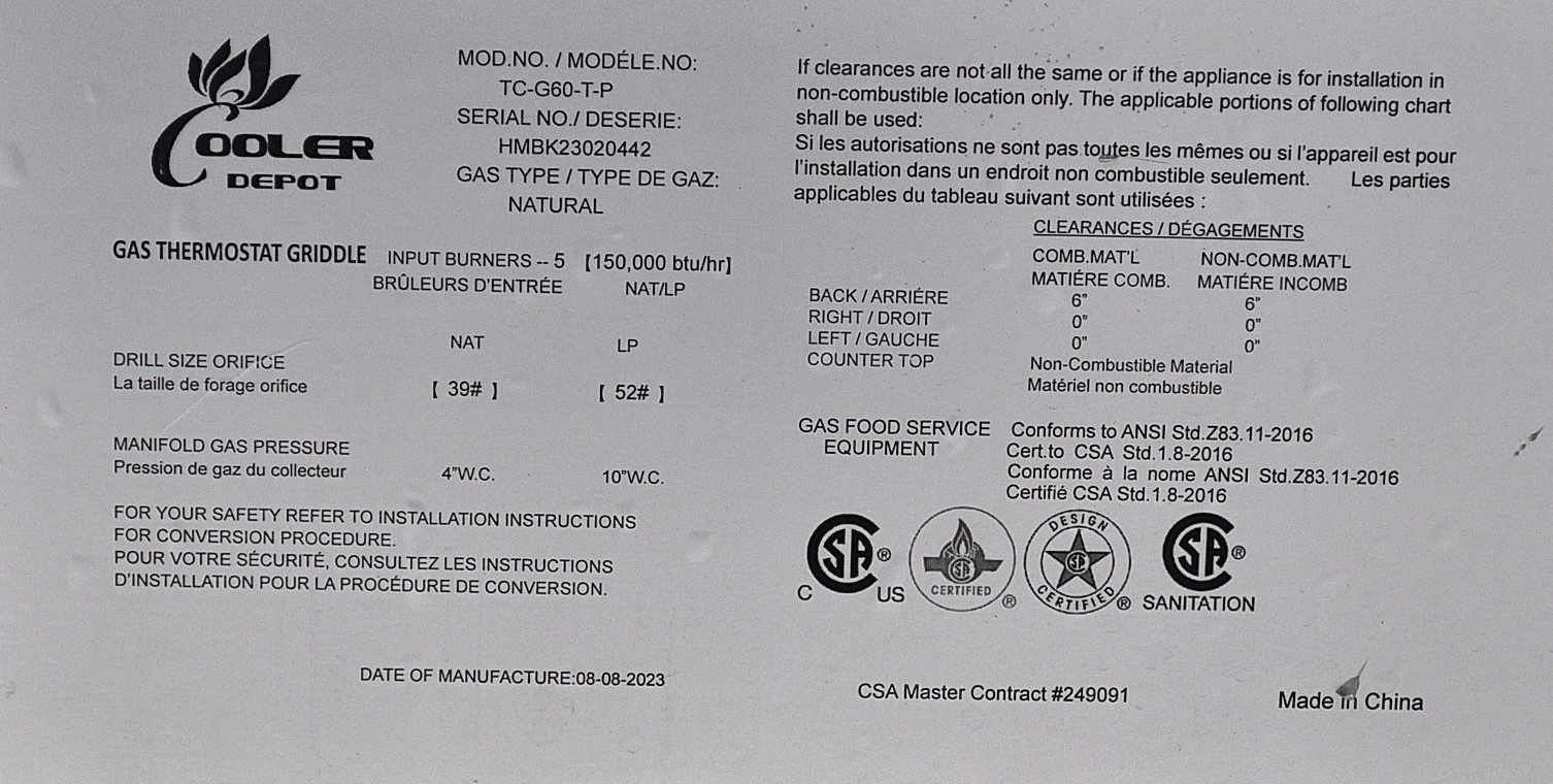 TC-G60-T-P - Item 263768