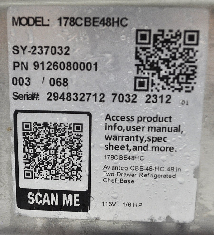 Avantco 178CBE48HC - Item 264165