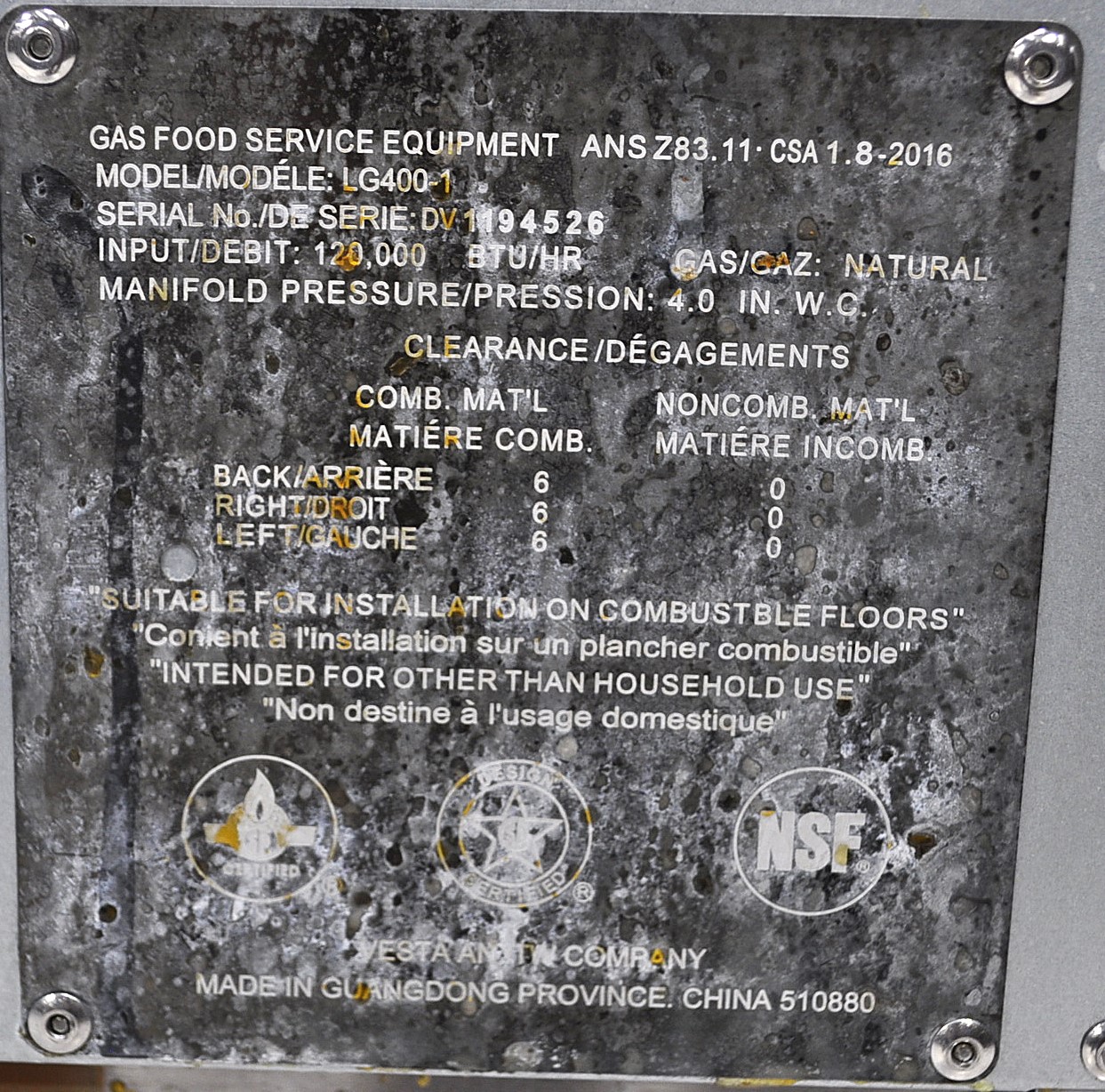 Vulcan LG400-1 - Item 264167