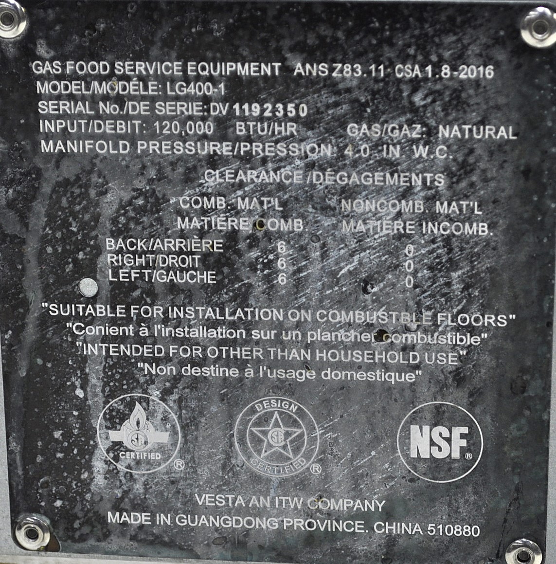 Vulcan LG400-1 - Item 264168