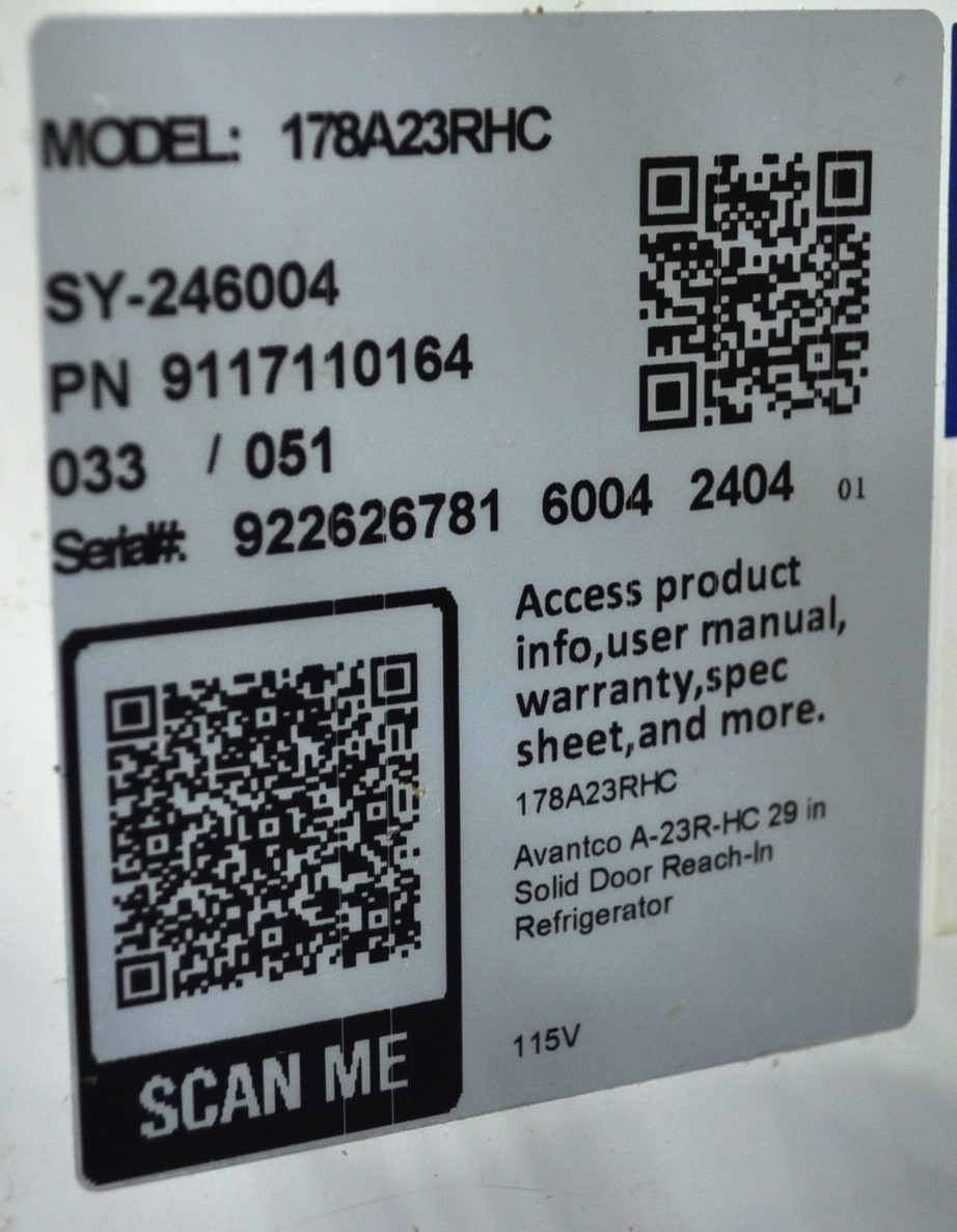 Avantco A23RHC - Item 264177