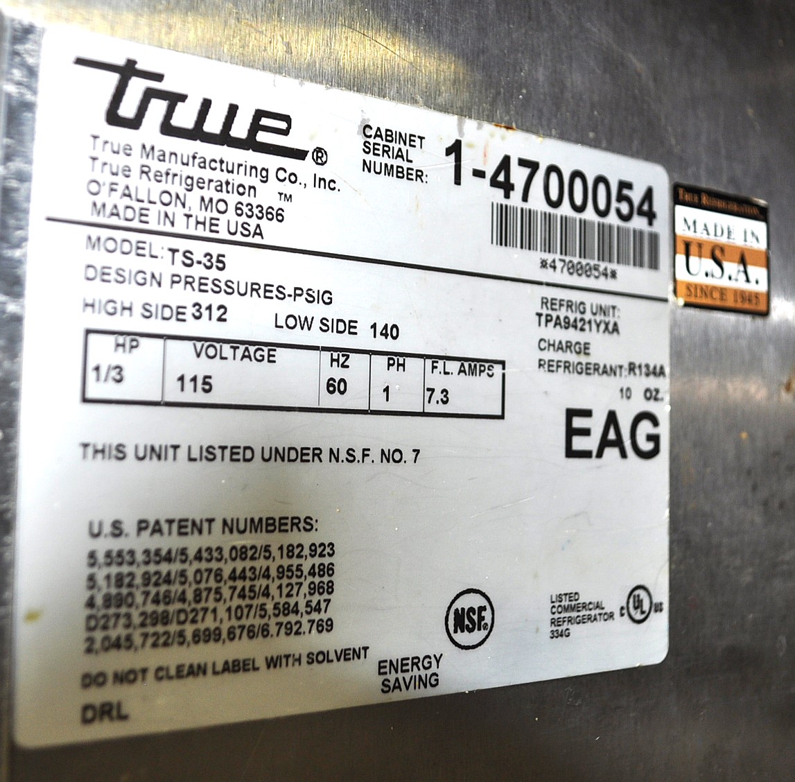 True TS-35 - Item 264609