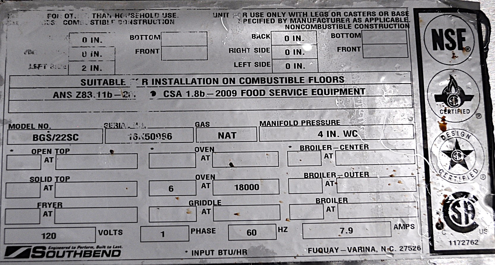 Southbend BGS/22SC - Item 264640