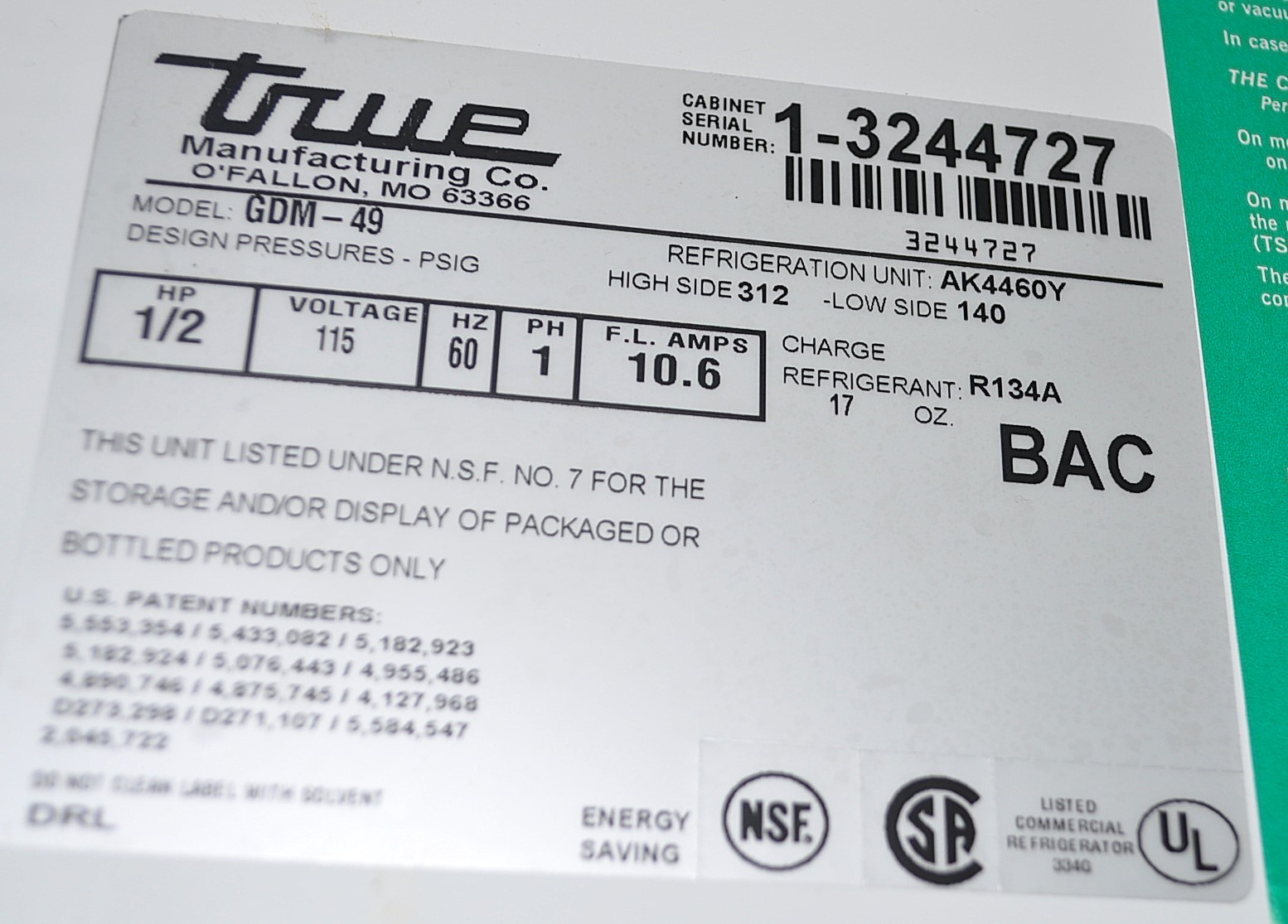 True GDM-49 - Item 264925