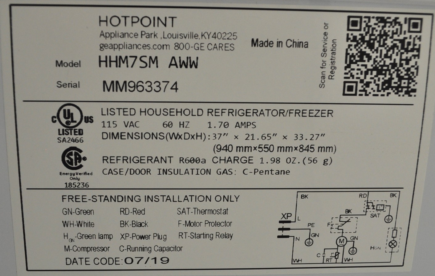 Hot Point HHM7SM AWW - Item 265259