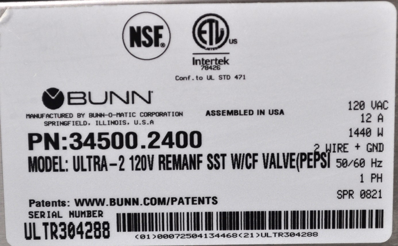 Bunn 34500.2400 - Item 265260