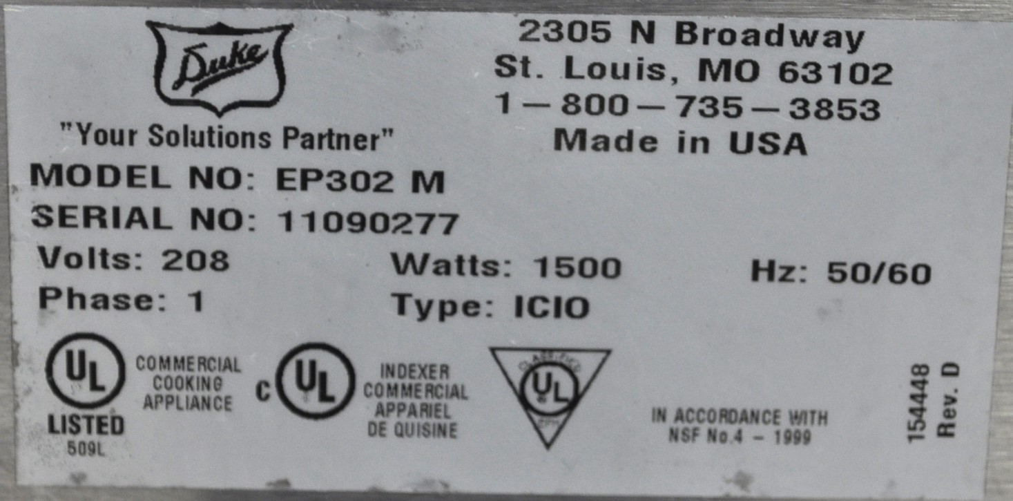 Duke Manufacturing EP302 M - Item 265275