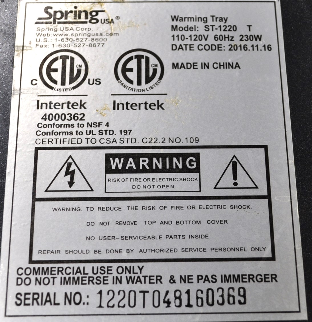 Spring USA ST-1220 - Item 265311