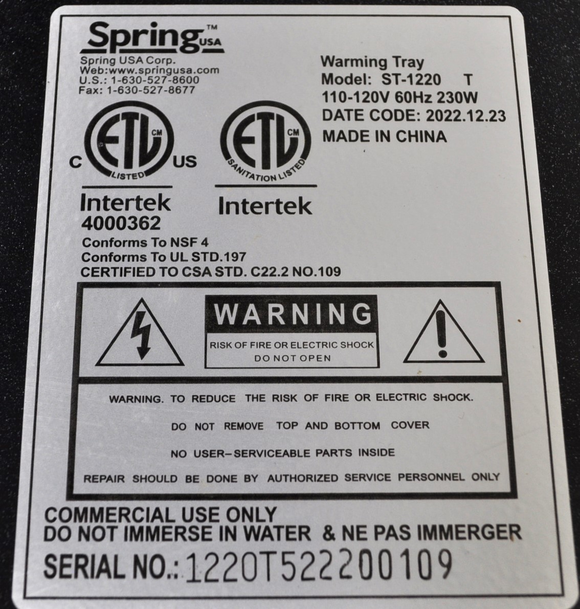 Spring USA ST-1220 - Item 265312