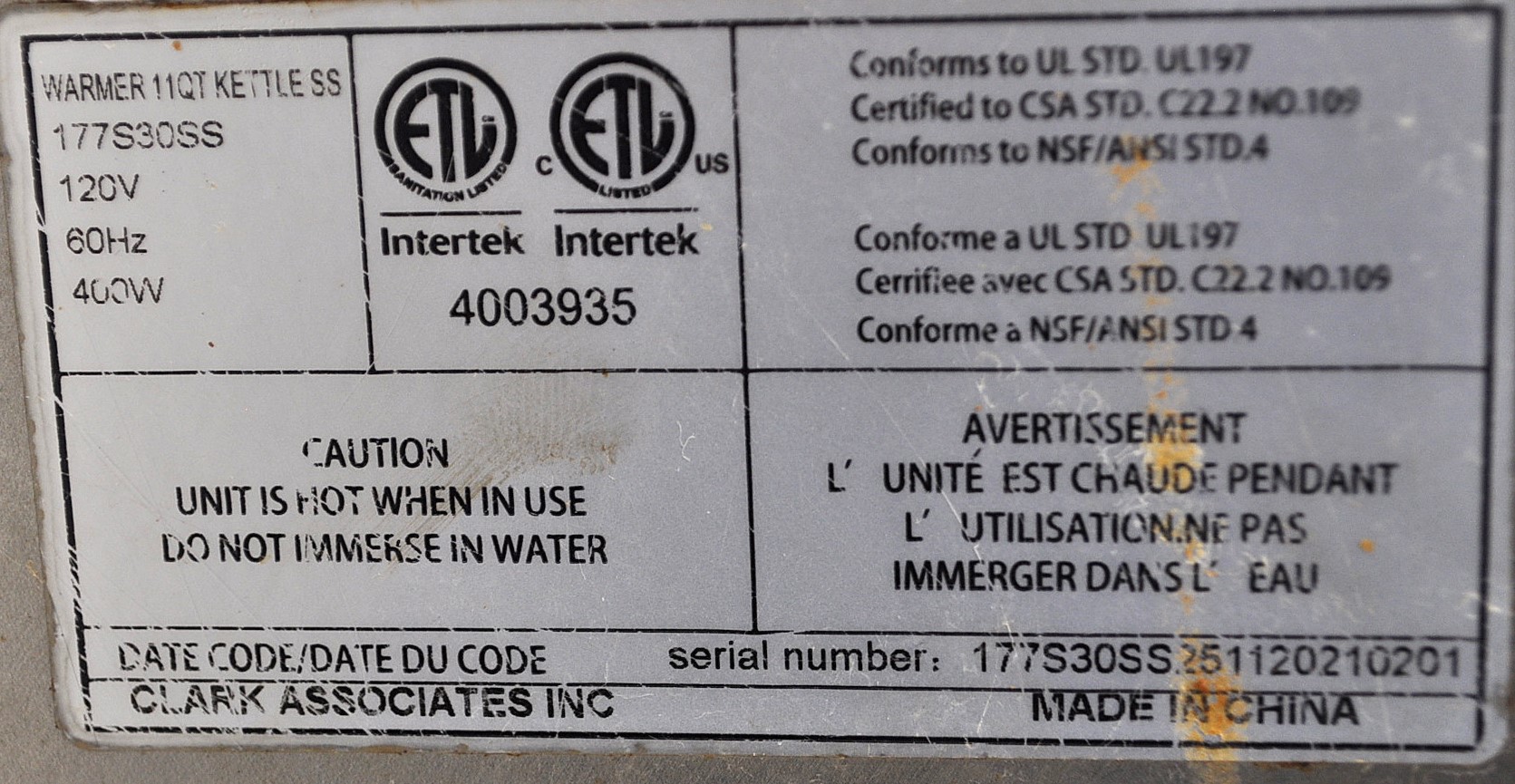 Avantco 177S30SS - Item 265414