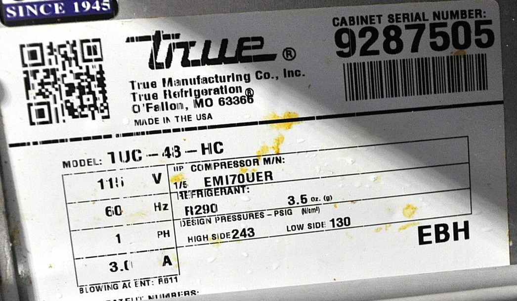 True TUC-48-HC - Item 265425