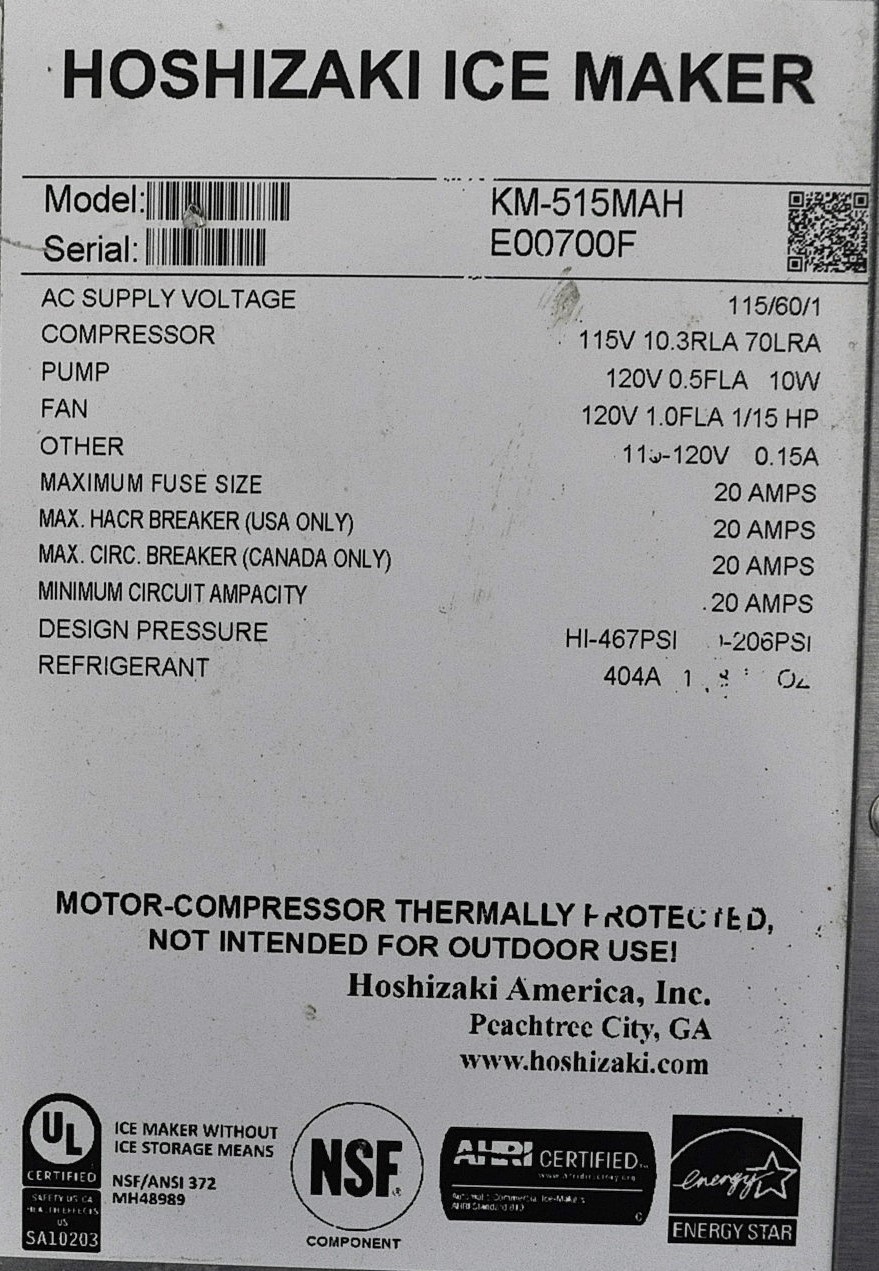 Hoshizaki KM-520MAJ/B - Item 265674