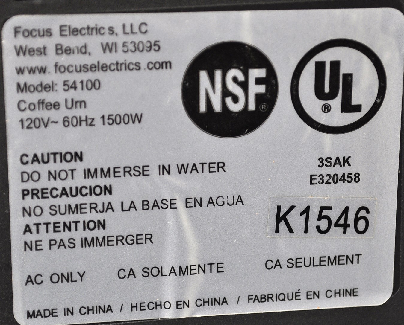 Focus 54100 - Item 265902