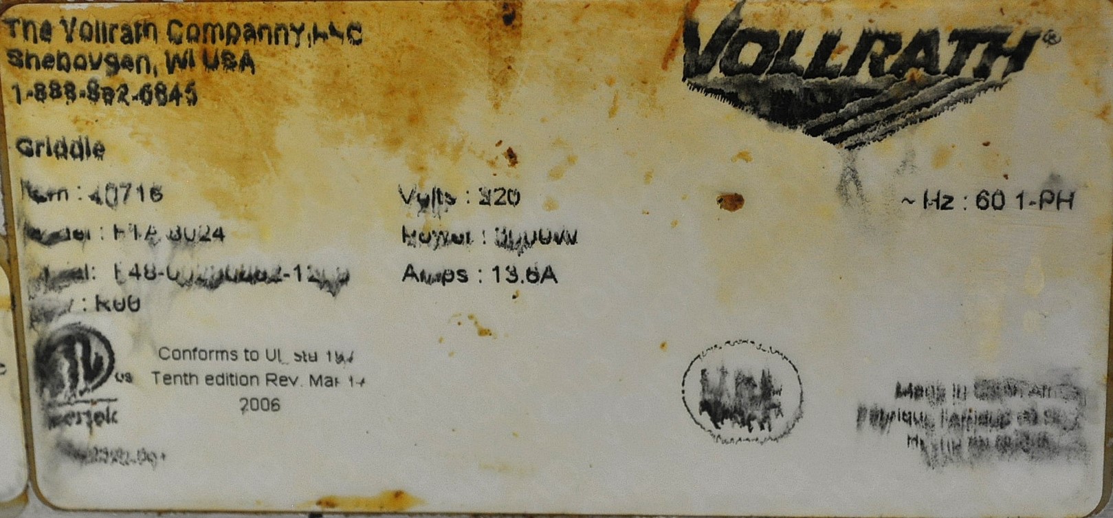 Vollrath 40716 - Item 265921