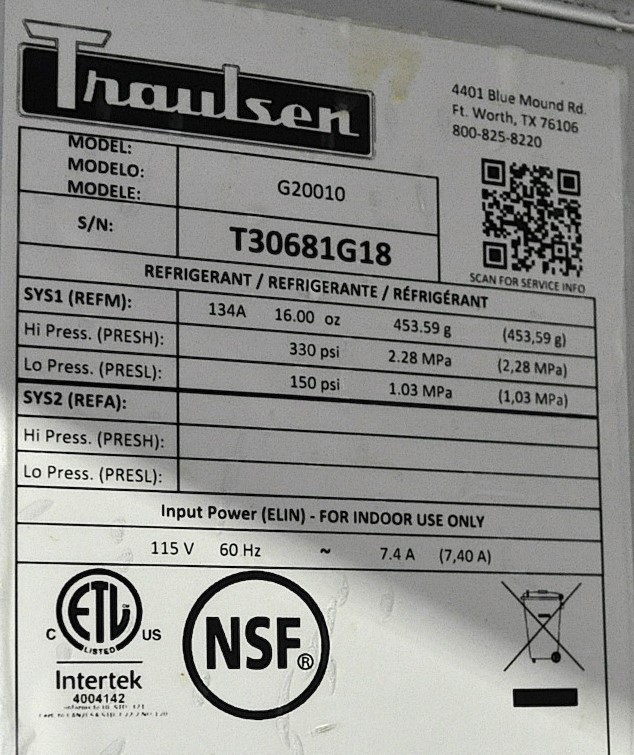 Traulsen G20010 - Item 266252