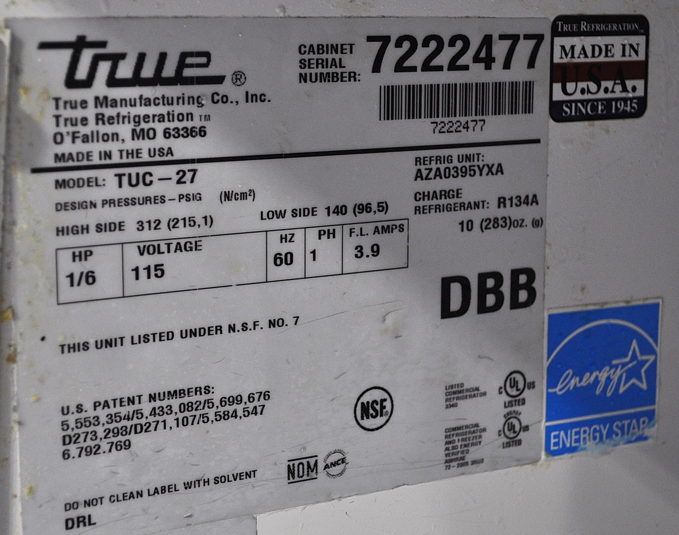 True TUC-27 - Item 266263