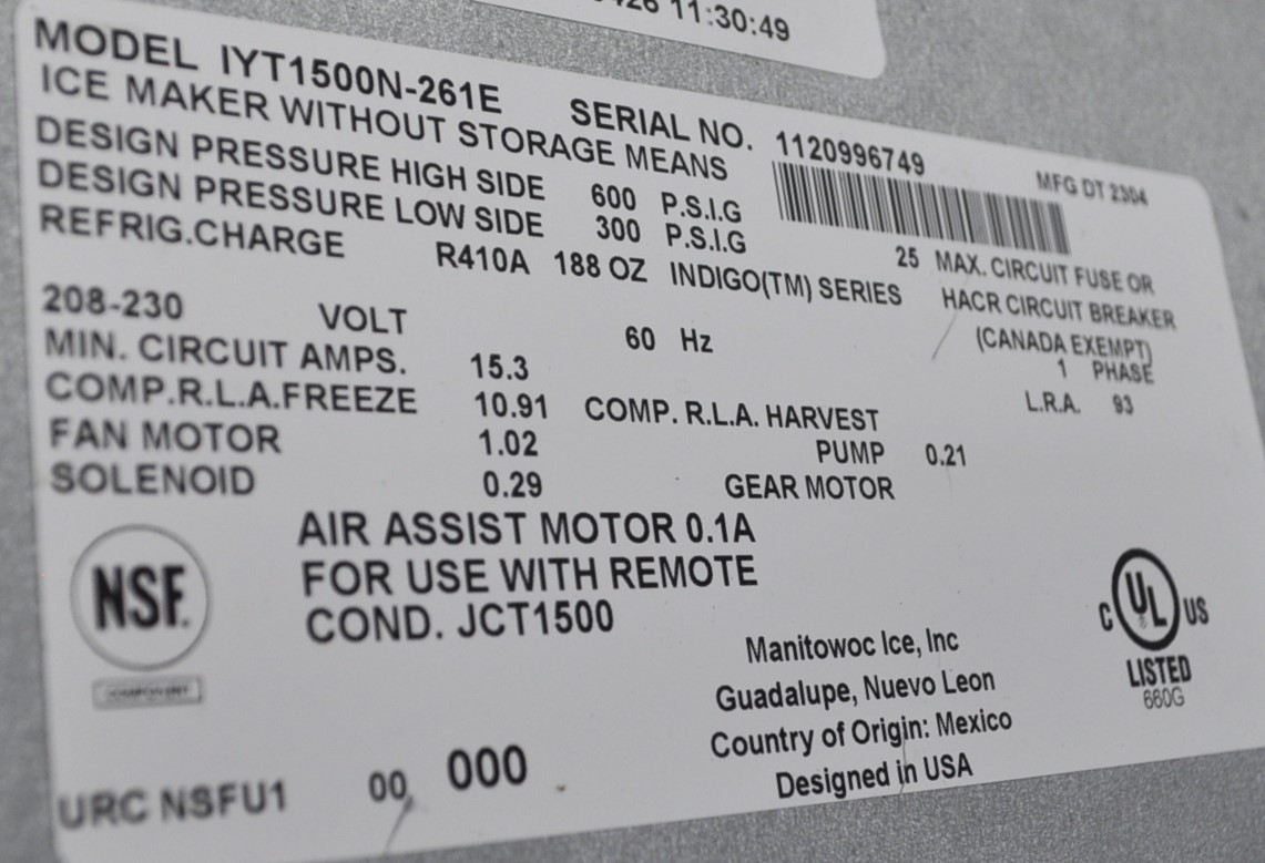 Manitowoc IYT1500N-261E/1045-SSR - Item 266266