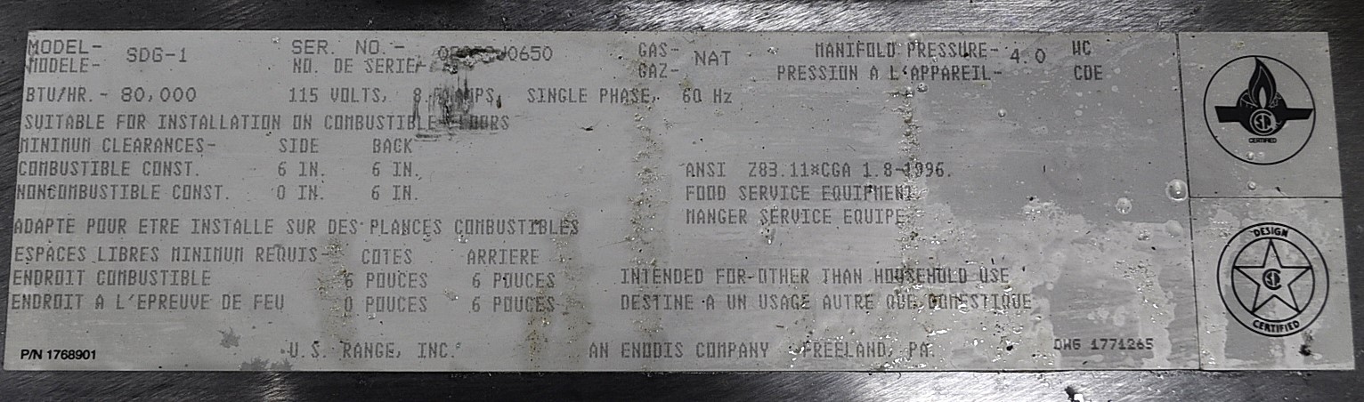 US Range SDG-1 - Item 266452